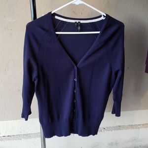 3/4 Sleeve Button Sweater
